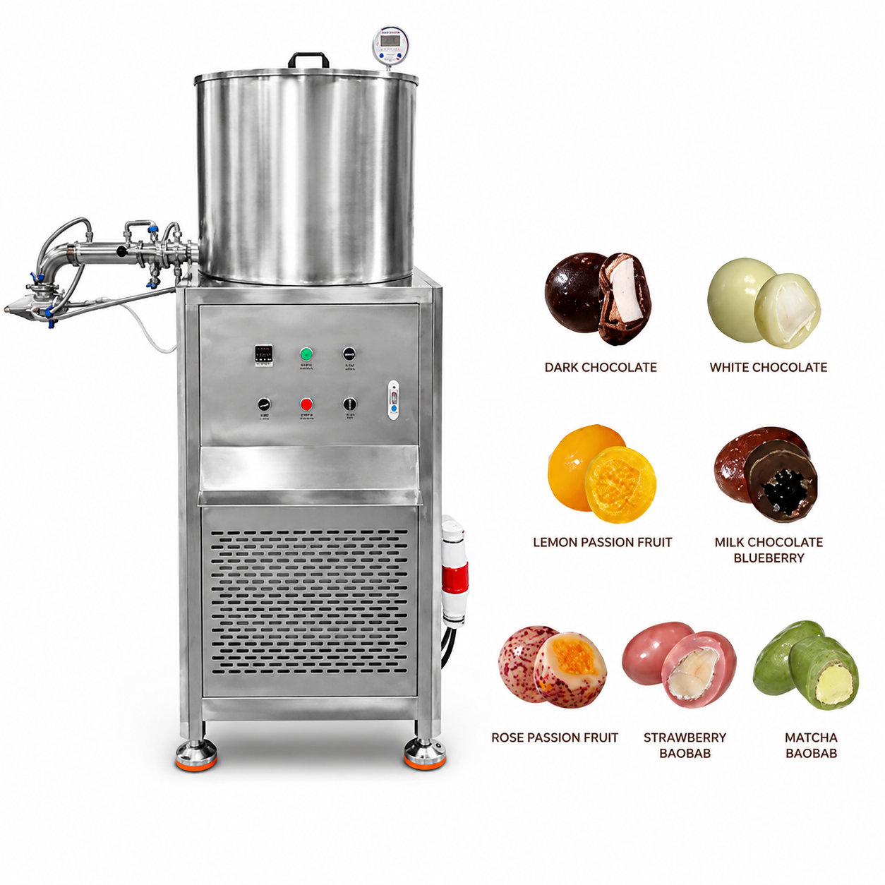 60L Chocolate Spraying Machine for Nuts, Snacks & Confectionery Coating | WNJ-60L