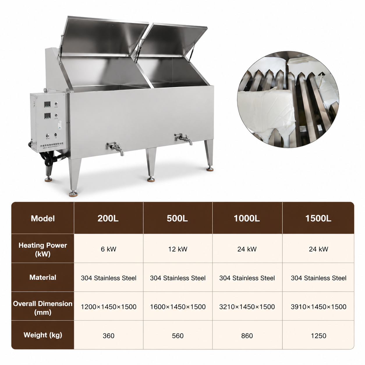 Industrial Cocoa Butter Melting Tank with Heating & Temperature Control for Chocolate Processing