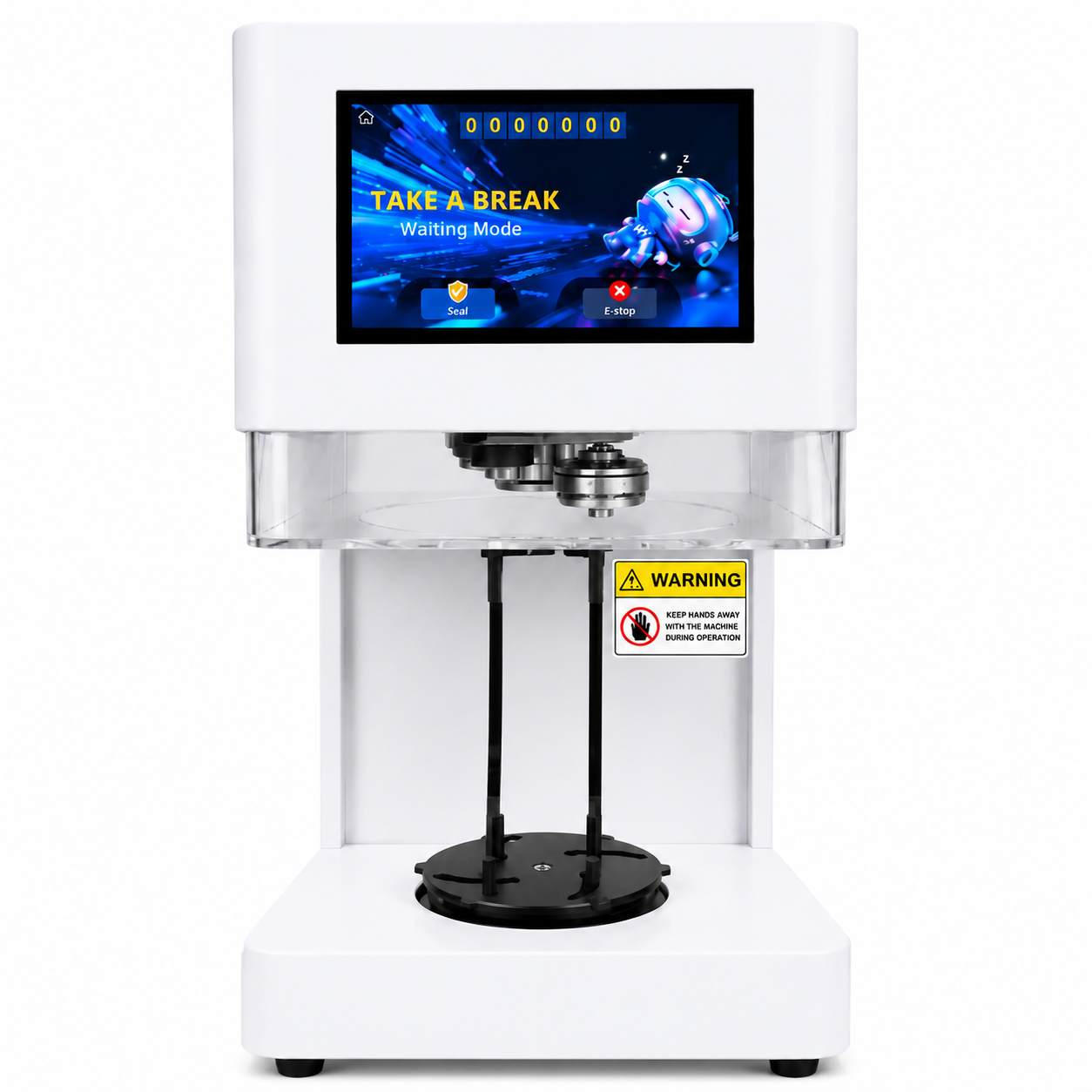 Automatic Can Sealing Machine for Food Packaging | 30-100mm Diameter Container Sealer with Touch Screen Control