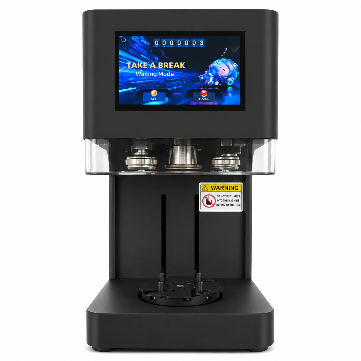 Automatic Can Sealing Machine for Food Packaging | 30-100mm Diameter Container Sealer with Touch Screen Control