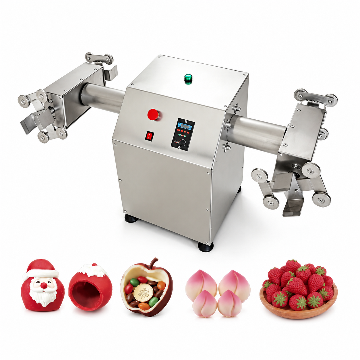 Chocolate Hollow Rocking Machine for Custom Chocolate Shells | 8 Molds Rotary Shaking Machine for Chocolate Factory