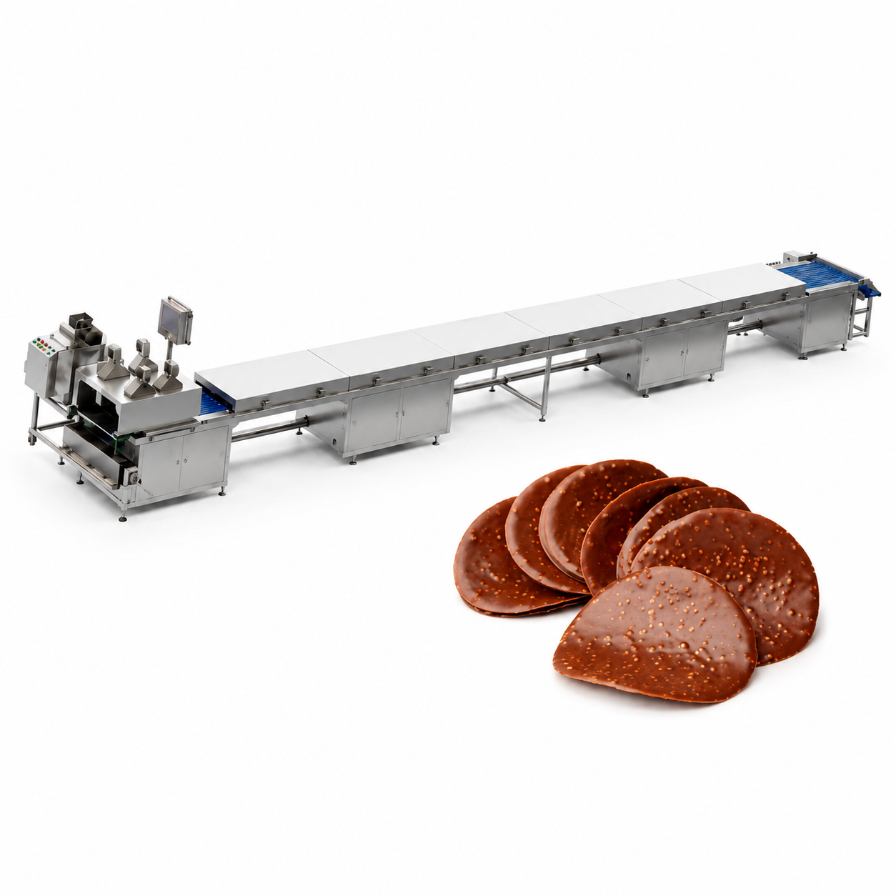 Automatic Potato Chips Depositing Machine for Chocolate Coated Chips Production Line